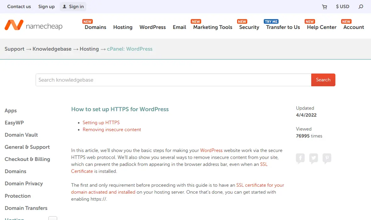 Namecheap HTTPS WordPress source image