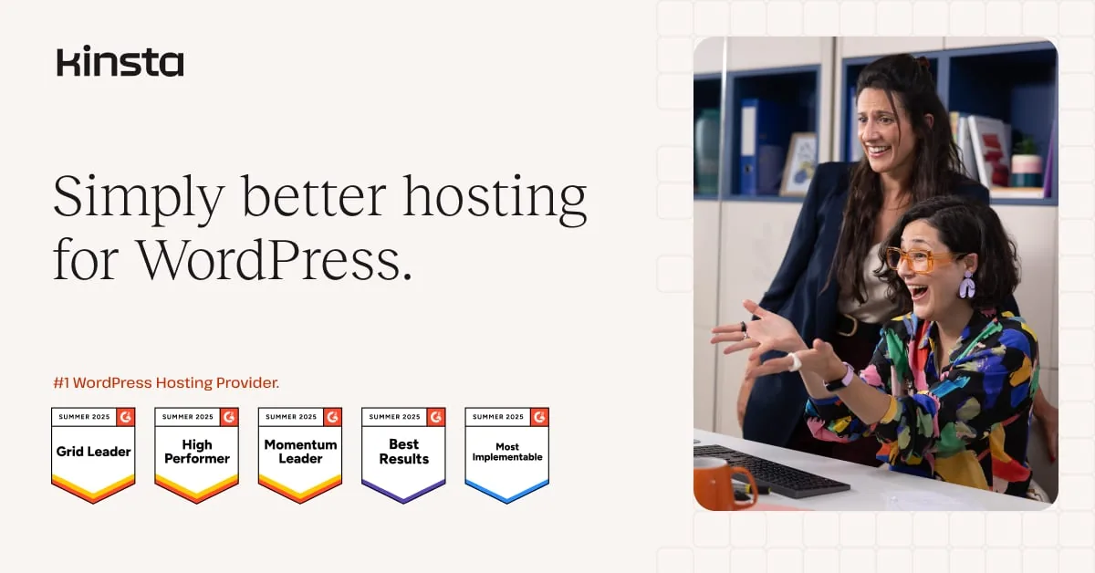 Kinsta official WordPress hosting image
